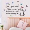 imageHave I Gone Mad You are Entirely Bonkeis Wall Sticker Quote Religious Bible Sign Saying and Colorful Butterfly Wall Decal DILIBRA Inspirational Home Decor for Bedroom Living Room Office