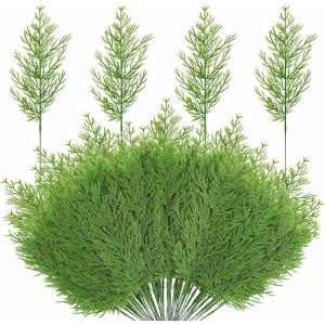 imageDILIBRA 72PCS Artificial Pine Branches Spring Greenery Stems Faux Pine Branches Fake Christmas Pine DIY Cedar Picks for Holiday Garland Wreath Vase Craft Home Kitchen Garden DecorationsGreen