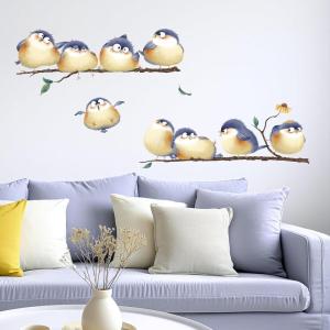 imageDILIBRA Colorful Bird on The Branch Wall Stickers Peel and Stick Creative Bird Wall Decals DIY Vinyl Art Murals for Nursery Kids Bedroom Living Room Classroom Preschool PlayroomCute Blue Bird
