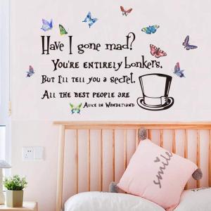 imageHave I Gone Mad You are Entirely Bonkeis Wall Sticker Quote Religious Bible Sign Saying and Colorful Butterfly Wall Decal DILIBRA Inspirational Home Decor for Bedroom Living Room Office