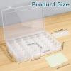 imageDILIBRA 5 Pack 36 Grids Large Plastic Organizer Box with Adjustable Dividers Clear Craft Organizers Bead Organizers with Label Stickers Compartment Container for Beads Crafts Jewelry Fishing Tackles2 Pack 72 Grids