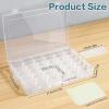 imageDILIBRA 5 Pack 36 Grids Large Plastic Organizer Box with Adjustable Dividers Clear Craft Organizers Bead Organizers with Label Stickers Compartment Container for Beads Crafts Jewelry Fishing Tackles5 Pack 180 Grids