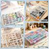 imageDILIBRA 5 Pack 36 Grids Large Plastic Organizer Box with Adjustable Dividers Clear Craft Organizers Bead Organizers with Label Stickers Compartment Container for Beads Crafts Jewelry Fishing Tackles5 Pack 180 Grids