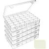 imageDILIBRA 5 Pack 36 Grids Large Plastic Organizer Box with Adjustable Dividers Clear Craft Organizers Bead Organizers with Label Stickers Compartment Container for Beads Crafts Jewelry Fishing Tackles5 Pack 180 Grids